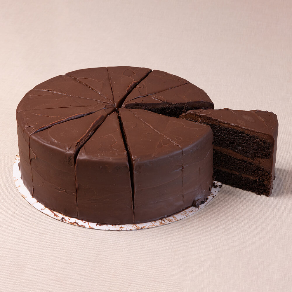 Matilda Cake - Moist chocolate sponge layered with rich Belgian chocolate fudge cream